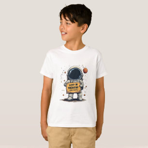 Lustige verlorene Astronaut im Weltraum Illustrati T-Shirt