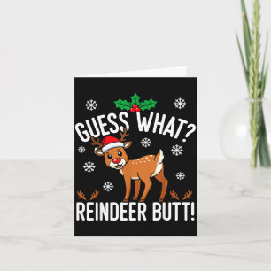 Lustige Vermutung Was Rentierarsch Weihnachten Ren Karte