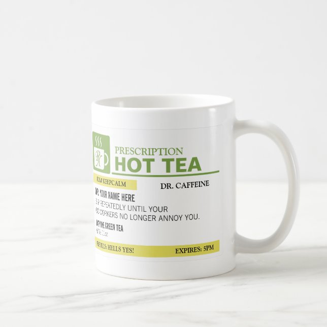 Lustige Verordnungs-heißer Tee - Limones Grün Tasse (Rechts)