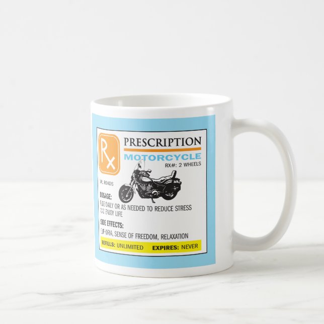 Lustige Verordnungs-Motorrad-Tasse Kaffeetasse (Rechts)