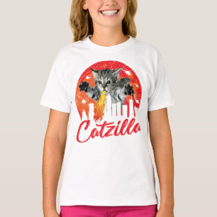 Lustige Verrückte Katzenlady-Monster-Kätzchen-Böse T-Shirt