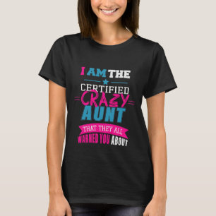 lustige verrückte Tante Wortart T-Shirt