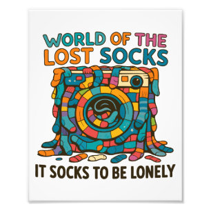 Lustige Verschwindende Socken Welt Fehlend Aber Ni Fotodruck