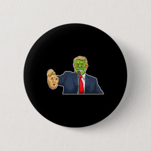 Lustige Verschwörungstheorie Reptil Donald Trump Button