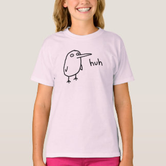 Lustige verwirrte Vogel Huh Meme Kritzelkunst T-Shirt