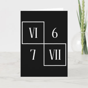 Lustige Vi Vii 6 7 Meme römische Zahlen Mathe Sech Karte