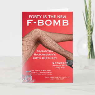 Lustige Vierzig ist die neue F-Bombe Damen Karte