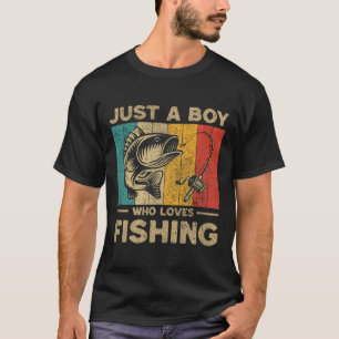 Lustige Vintage-Angler-Witze Jungen Fischer B Fisc T-Shirt
