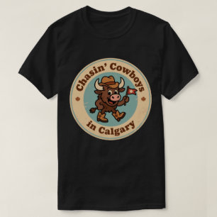 Lustige Vintage Calgary Büffel Cowboyhut Retro T-Shirt