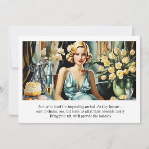Lustige Vintage Glamour Art Deco Einladung