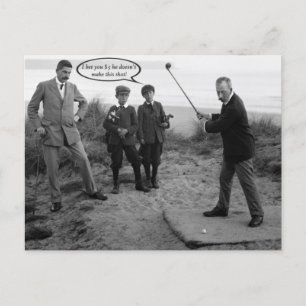 Lustige Vintage-Golf-Postkarte Postkarte