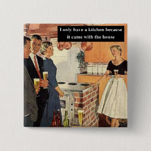Lustige Vintage-Hochzeitsdusche / Einweihungsparty Button