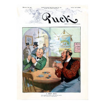 Lustige vintage irische Poker-Cartoon aus Puck