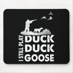 Lustige Vintage-Jagd Ich spiele immer noch Duck Hu Mousepad
