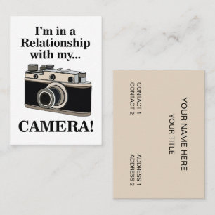 Lustige Vintage-Kamera Fotograf Visitenkarte