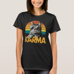 Lustige Vintage-Katze-Musik Katzenliebhaber Karma T-Shirt