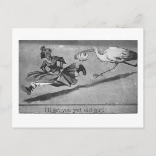Lustige Vintage-Postkarte Baby Postkarte