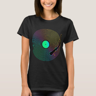 Lustige Vintage-Schallplattenspieler-Skizzenzeichn T-Shirt