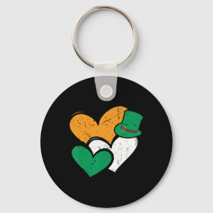 Lustige Vintage Süße Herzen St. Patricks Day Fraue Schlüsselanhänger
