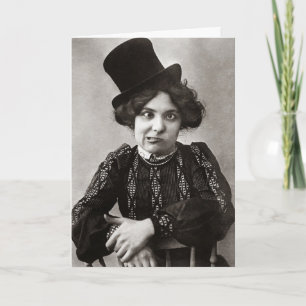 Lustige Vintage-Victorian-Frau macht ein Gesicht P Karte