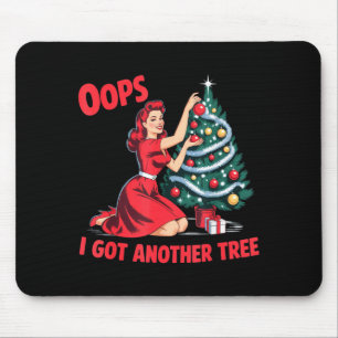 Lustige Vintage-Weihnachten Oops Ich Habe Einen We Mousepad