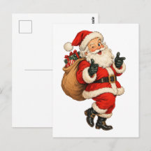 Lustige Vintage-Weihnachtsmann-Weihnachtsillustrat