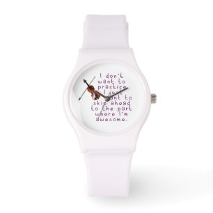 Lustige Violinen-fantastischer Musik-Praxis-Spaß Armbanduhr