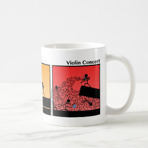 Lustige Violinen-Konzert Stickman Tasse - 113