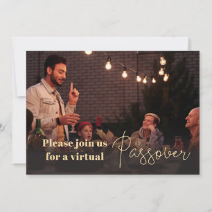 Lustige virtuelle Pessach-Einladung mit Foto Einladung