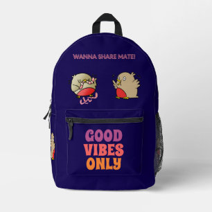 Lustige Vögel Bedruckter Rucksack