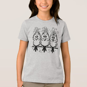 Lustige Vögel Cartoon-56456 Tri-Blend Shirt