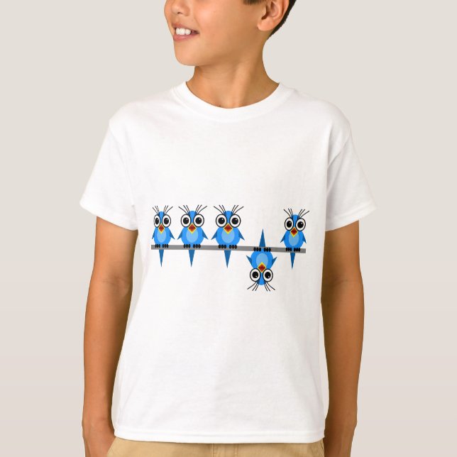 lustige Vögel T-Shirt (Vorderseite)