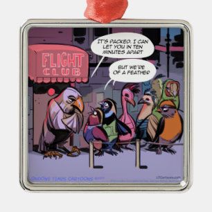 Lustige Vögel von einer Art Silbernes Ornament