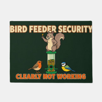 Lustige Vogelfutterhaus-Sicherheit-Squirrel-Türmat Fußmatte