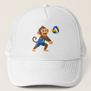 Lustige Volleyball-Affen-Sportler-Trucker-Mütze Truckerkappe