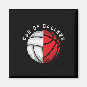 Lustige Volleyball-Basketball-Geschenke für Papa, Magnet