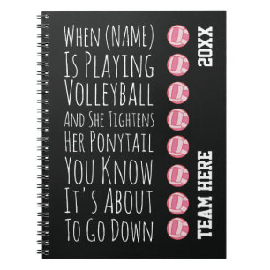 Lustige Volleyball-Mannschaftsspieler-Geschenke fü Notizblock