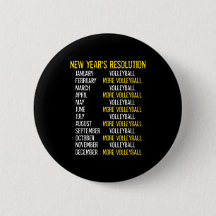 Lustige Volleyball-Witze Frohes Neues Jahr Neujahr Button