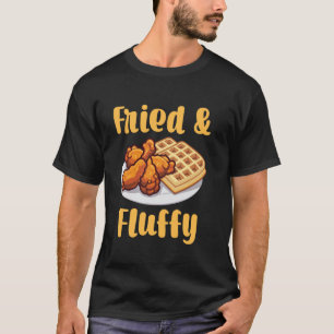 Lustige Waffel-Hühnchen-Bekleidung  Frühstück Brun T-Shirt