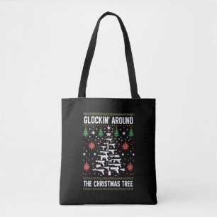 Lustige Waffen Hässliche Weihnachtspullover für Wa Tasche