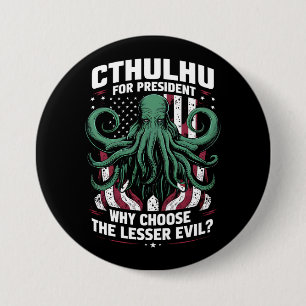 Lustige Wahlen 2024 Cthulhu Für Präsident Button
