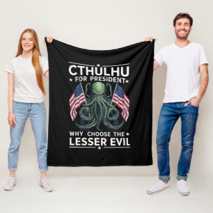 Lustige Wahlen 2024 Cthulhu Für Präsident  Fleecedecke