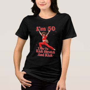 Lustige Wanderzitate: Ich wandere, um zu treten, z Tri-Blend Shirt