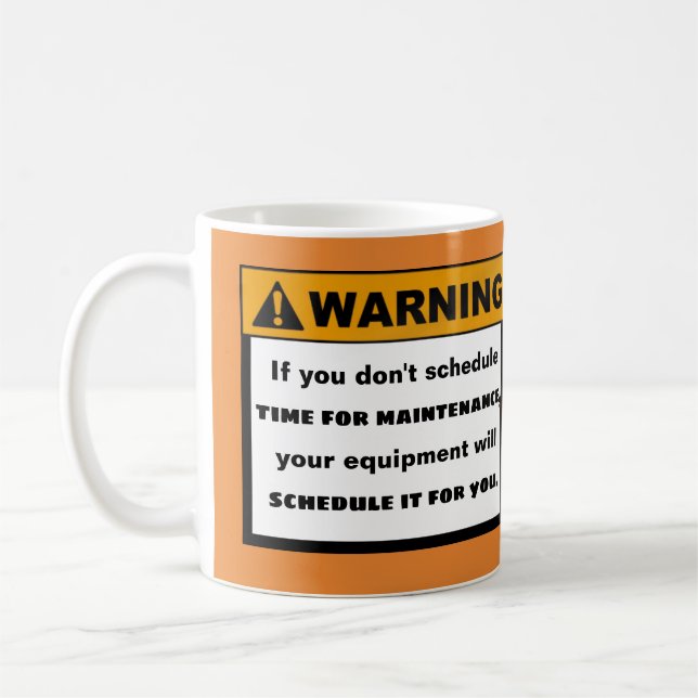 Lustige warnende Wartungs-Zitat-Mitteilung Kaffeetasse (Links)