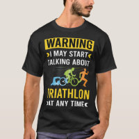 Lustige Warnung Triathlon Triathlet