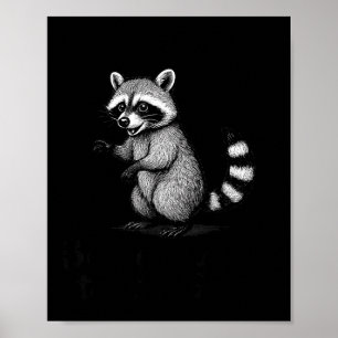 Lustige Waschbär-Meme-Zitat Humor Für Männer Fraue Poster