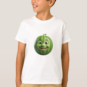 Lustige Wassermelonen-Gesicht Cartoon-Kunst T-Shirt