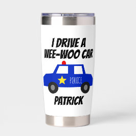 Lustige Wee-Woo-Auto-Cartoon-Tasse Thermobecher