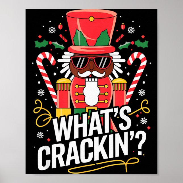 Lustige Weihnachten Afrikanisch Amerikanische Nuss Poster (Vorne)
