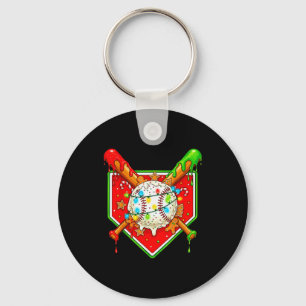 Lustige Weihnachten Baseball Eis Drip Männer Fraue Schlüsselanhänger
